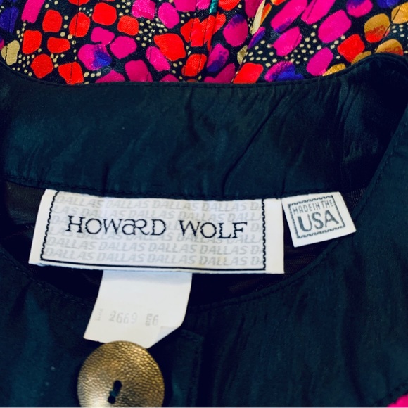 VINTAGE HOWARD WOLF MULTICOLOR QUILTED BLAZER - Picture 6 of 15